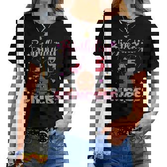 5Th Birthday Princess Melanin Afro Girl Birthday Party Women T-shirt | Mazezy