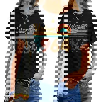 62歳の誕生日プレゼント 62歳 男性 女性 レトロ ヴィンテージ 1964 レディースTシャツ - Kawaiitshirt