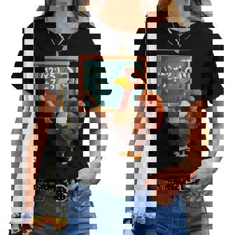 67 Thanksgiving Turkey Math Teacher Six Seven Meme Women T-shirt | Mazezy