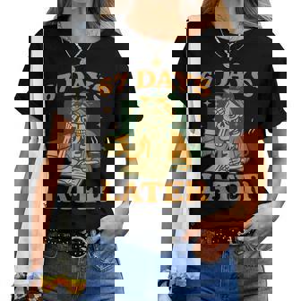 67Th Day Of School Teacher Skeleton 6 7 Meme Six Seven Women T-shirt | Mazezy