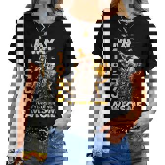 70Th Birthday Raccoon Beer May 1956Intage 70 Years Old レディースTシャツ - Kawaiitshirt