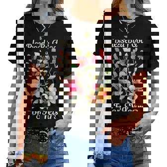 89歳 神様の祝福 可愛い庭の花 89歳の誕生日 レディースTシャツ - Kawaiitshirt