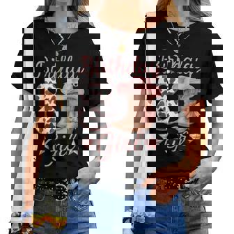 8Th Birthday Girl Cowgirl Boots Hat Cow Western Rodeo Outfit Women T-shirt - Thegiftio