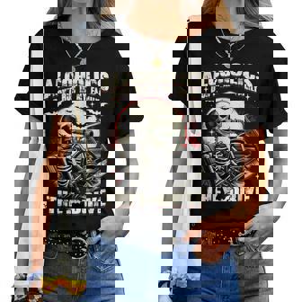 Alcoholics Don't Run In My Family They Drive Skeleton Drunk Women T-shirt | Mazezy