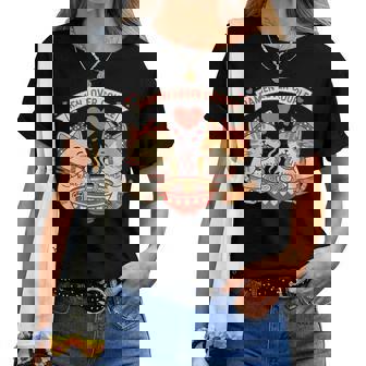 Amante Del Ramen Pareja Gatos Lindosanalentín Fideos Cuello Camiseta de mujer - Regaloses