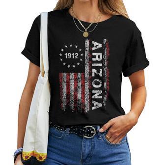 Arizona State Us Flag Vintage For Youth Women T-shirt | Mazezy