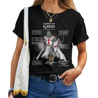 Armor Of God Knight Templar Christian Women T-shirt - Thegiftio UK