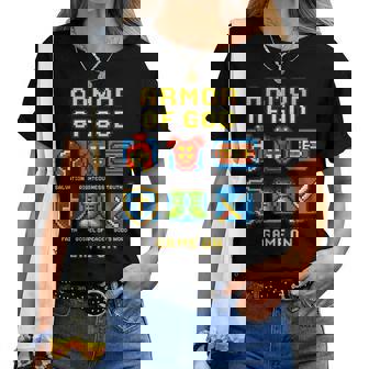 Armor Of God Pixel Faith Christian Video Game Gamers Youth Women T-shirt | Seseable CA