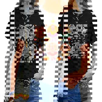 Autumn Ballerinas Dancing Cute Turkey Thanksgiving Girls Women T-shirt - Thegiftio