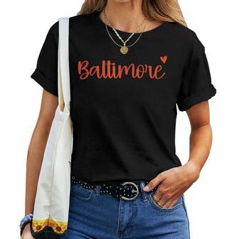 Baltimore Cute Heart Girls Women T-shirt - Thegiftio UK