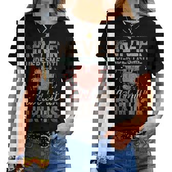 Baterista Instrumento Musical Chica Amante De La Batería Cuello Camiseta de mujer - Regaloses