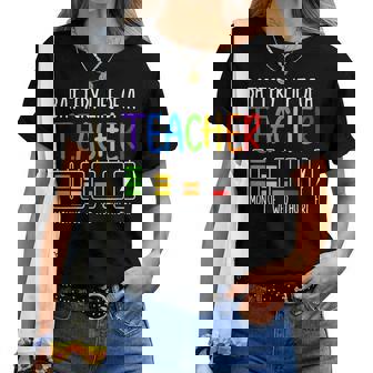 Battery Life Of A Teacher School Teacher Appreciation Women T-shirt | Mazezy