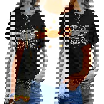 Big Back Energy Thanksgiving Turkey Pumpkin Pie Fall Retro Women T-shirt | Mazezy