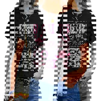 Big Sister Of The Birthday Cow Girl Rodeo Cowgirl Birthday Women T-shirt | Mazezy