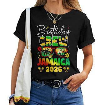 Birthday Crew Jamaica 2026 Birthday Girl Party Matching Women T-shirt | Mazezy
