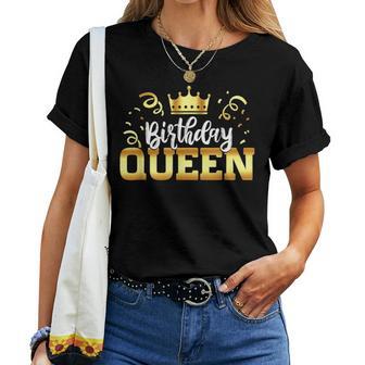 Birthday Queen Crown Birthday Outfit Birthday Queen Women T-shirt - Thegiftio UK