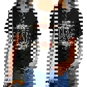 Blessed Beyond Measure Christian For Flower Women T-shirt | Mazezy