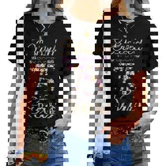 Blessed By God For 75 Years 75Th Birthday Women Women T-shirt - Thegiftio