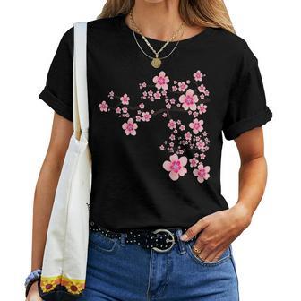 Blooming Sakura Japan Cherry Blossom Flower Delight Women T-shirt - Thegiftio UK