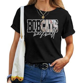 Bobcats Baseball Mom Game Day School Spirit Bobcat Pride Women T-shirt | Mazezy