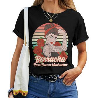 Borracha Pero Buena Muchacha Divertida Cerveza In Mangas Camiseta de mujer - Regaloses