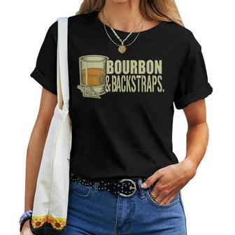 Bourbon & Backstraps Hunting Lifestyle Whiskey Women T-shirt - Thegiftio UK