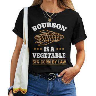 Bourbon Ist Ein Gemüse Mais-Whiskey Bourbon Trinken T-shirt Frauen - Seseable