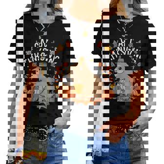 Capy Thanksgiving Capybara Thanksgiving Fall Women T-shirt | Mazezy