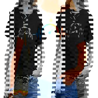 Car Speedometer Heartbeat Racing Car Guy Driver Racer Women T-shirt | Mazezy