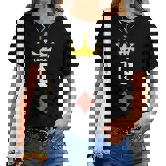 Carta Da Gioco Queen Of Diamonds Maglietta da donna - Novitaregali