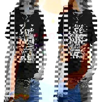 Cat Lover I Love Bingo And Cats Gambling Bingo Player Bingo Women Women T-shirt | Seseable FR