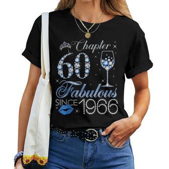 Chapter 60 60Th Birthday Crown Wine Glass Denim And Diamonds Women T-shirt | Mazezy