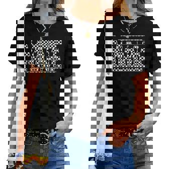 Checkered Mama Black White For Moms Women T-shirt - Thegiftio