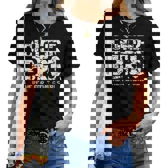 Cheer Bro Here For The Girls Cheer Competition Brother Women T-shirt - Thegiftio