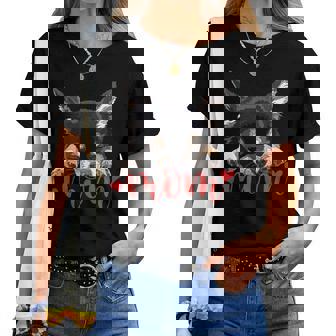 Chihuahua Mom The Dog Mother Chiwawa ブラック&タン チワワ 長袖tシャツ レディースTシャツ - Kawaiitshirt