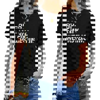 Christian God Family Wrestling Faith Family Wrestling Women T-shirt - Thegiftio