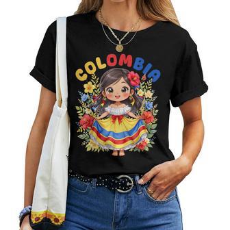 Colombian Girl Traditional Dress Culture Pride For Girls Women T-shirt - Thegiftio UK