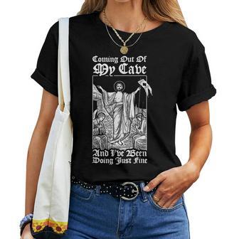 Coming Out Of My Cave Jesus Christian Easter Meme Maglietta da donna - Novitaregali