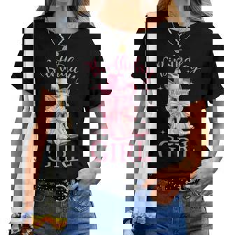 Coquette Bow Birthday Girl Cowgirl Pink Western Bday Party Women T-shirt - Thegiftio