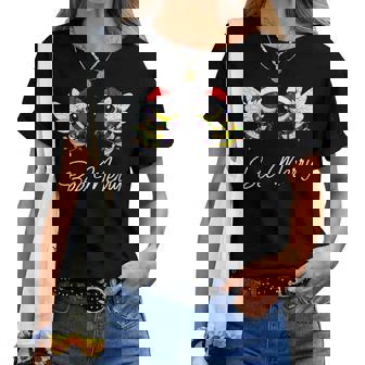 Costume Amusant D'abeille Joyeuse Lumières De Noël Pour T-shirt femme - Cadeauxyz