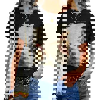 Creation Of Chicken Adam クラシック ミケランジェロ ニワトリ ファニー レディースTシャツ - Kawaiitshirt