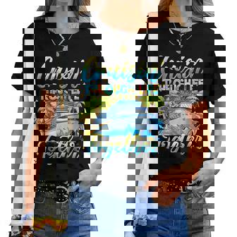 Cruisin Through Life Together Husband And Wife Cruise Couple Women T-shirt - Thegiftio