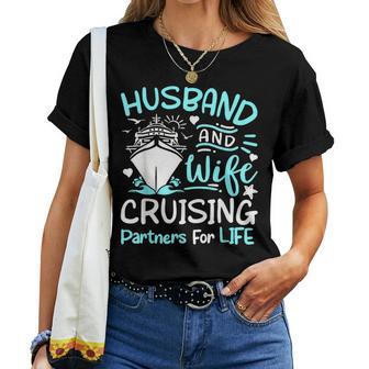 Cruising Partners Cruise Ship Vacation Husband Wife Couple Women T-shirt | Mazezy