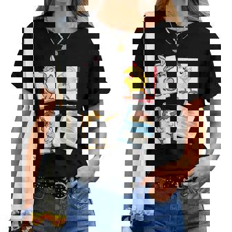 Dabbing Hase Lamm Und Küken Zu Ostern Bunny T-shirt Frauen - Geschenkecke