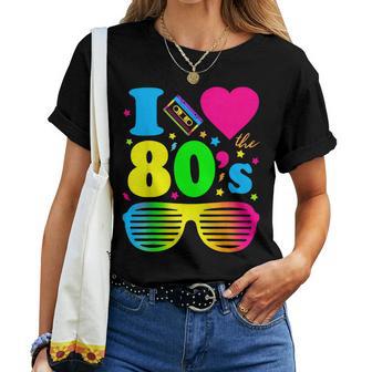 Divertida Para Fiestas Con Texto En Inglés I Love The 80S Para Y Hombre Camiseta de mujer - Regaloses