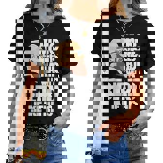 Divertido Calvo Hombres Calvos Amantes De La Barba Broma Calvo Y Barbudo Camiseta de mujer - Regaloses