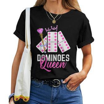 Dominoes Queen Domino Player Dominoes Lover Women T-shirt - Thegiftio UK