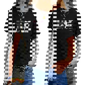 Donna Cane Mamma Cane Papà Proprietario Border Collie Love-R Con Collo A Maglietta da donna - Novitaregali