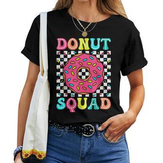 Donut Squad Groovy Donut Lover Birthday Party Girls Women T-shirt - Thegiftio UK