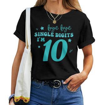 Double Digits Girl 10Th Birthday Turning 10 Teal Turquoise Women T-shirt - Thegiftio UK